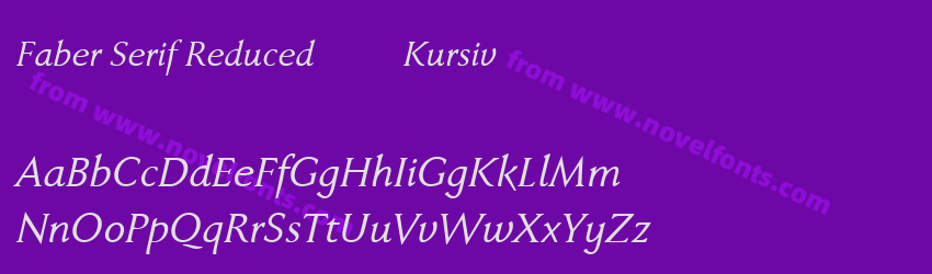 Faber Serif Reduced 56 KursivPreview