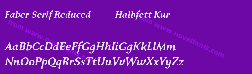 Faber Serif Reduced 76 Halbfett KurPreview