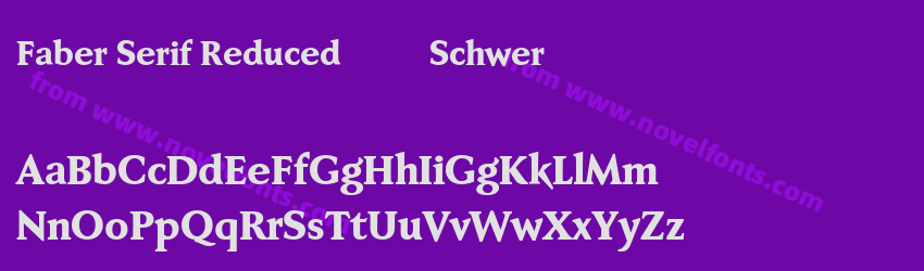 Faber Serif Reduced 85 SchwerPreview