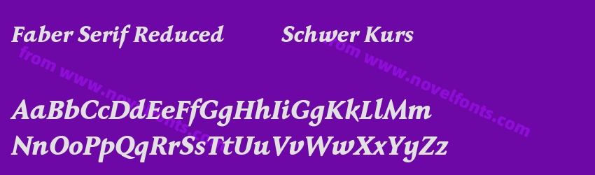 Faber Serif Reduced 86 Schwer KursPreview