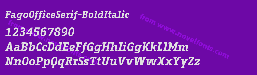 FagoOfficeSerif-BoldItalicPreview