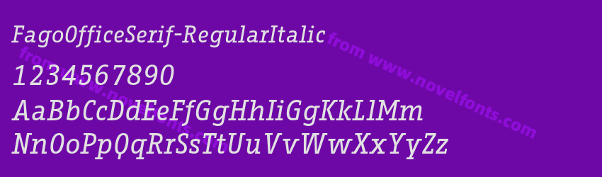 FagoOfficeSerif-RegularItalicPreview