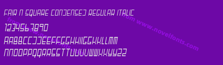 Fair N Square Condensed Regular ItalicPreview