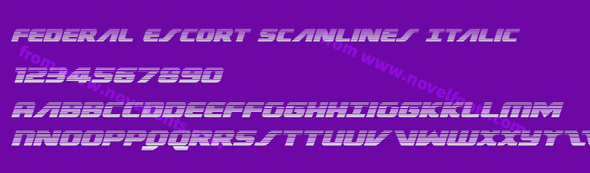 Federal Escort Scanlines ItalicPreview