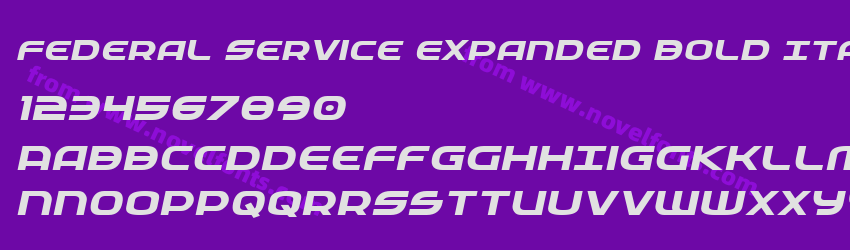 Federal Service Expanded Bold ItalicPreview