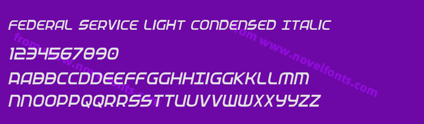 Federal Service Light Condensed ItalicPreview