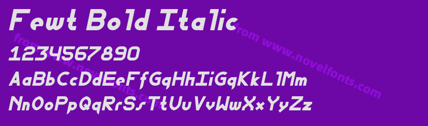 Fewt Bold ItalicPreview