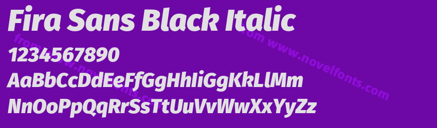 Fira Sans Black ItalicPreview