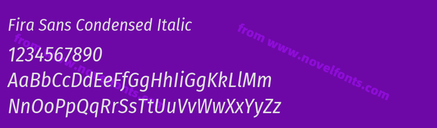 Fira Sans Condensed ItalicPreview