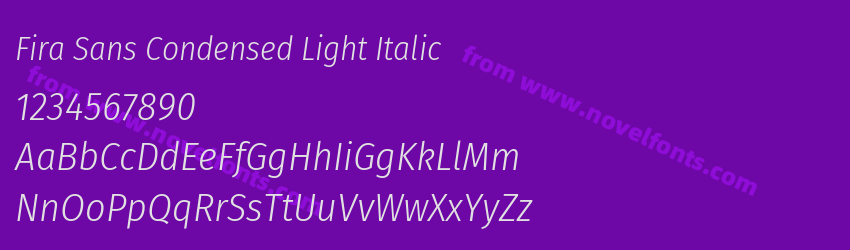 Fira Sans Condensed Light ItalicPreview