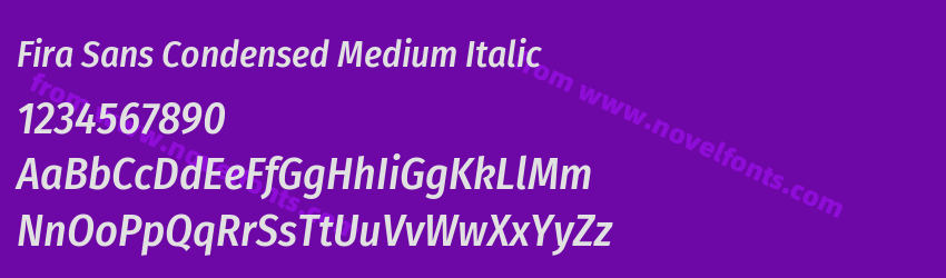 Fira Sans Condensed Medium ItalicPreview