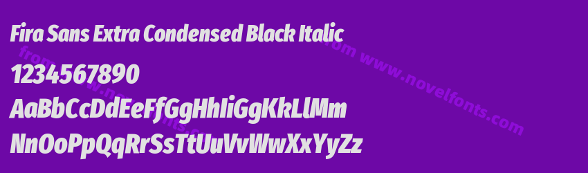 Fira Sans Extra Condensed Black ItalicPreview