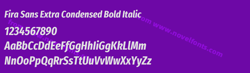 Fira Sans Extra Condensed Bold ItalicPreview