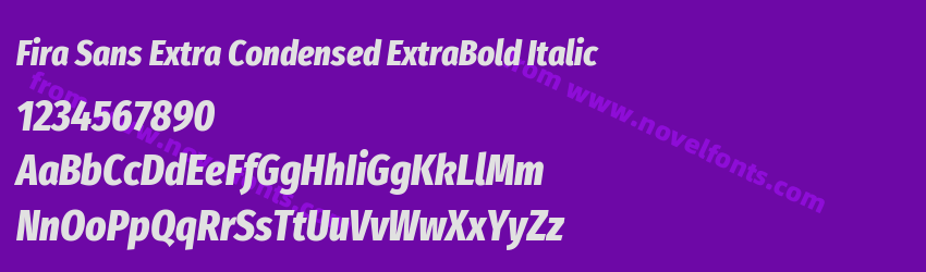 Fira Sans Extra Condensed ExtraBold ItalicPreview