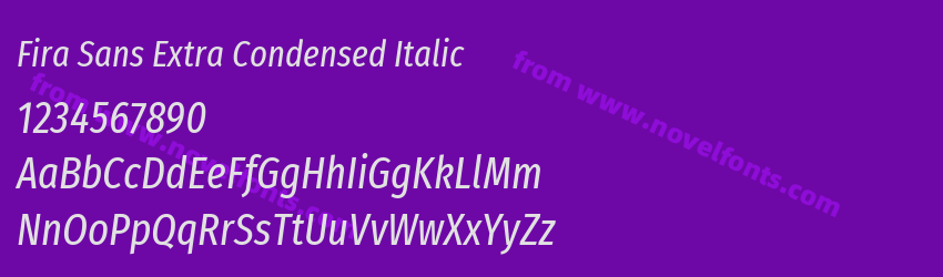 Fira Sans Extra Condensed ItalicPreview