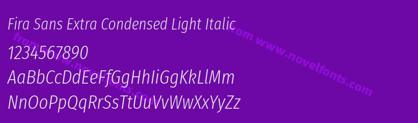 Fira Sans Extra Condensed Light ItalicPreview