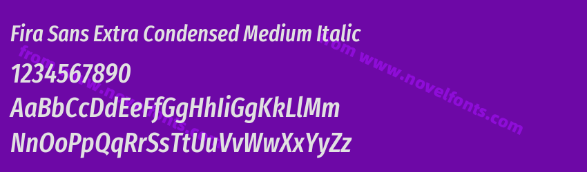 Fira Sans Extra Condensed Medium ItalicPreview