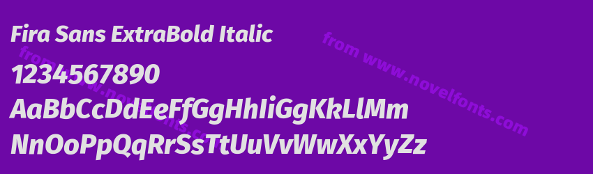 Fira Sans ExtraBold ItalicPreview