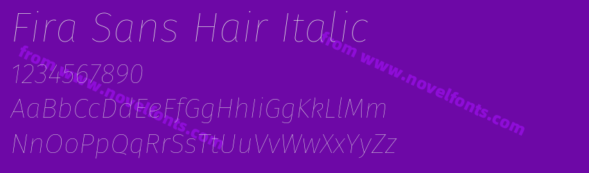 Fira Sans Hair ItalicPreview