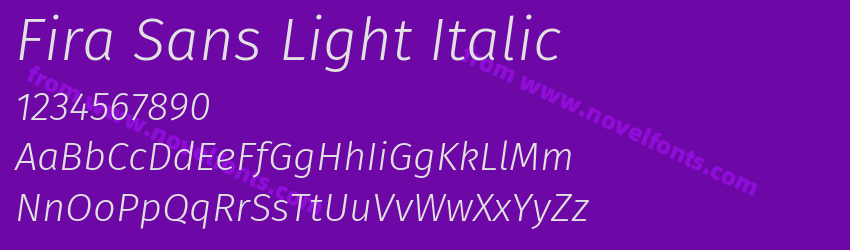 Fira Sans Light ItalicPreview