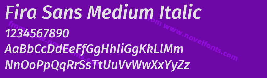 Fira Sans Medium ItalicPreview