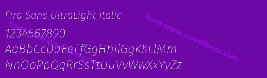 Fira Sans UltraLight ItalicPreview