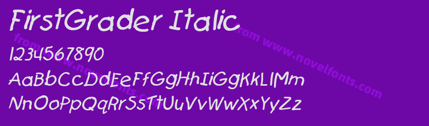 FirstGrader ItalicPreview