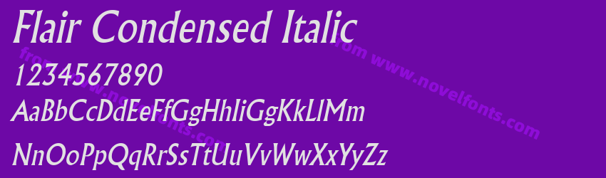 Flair Condensed ItalicPreview