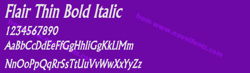 Flair Thin Bold ItalicPreview