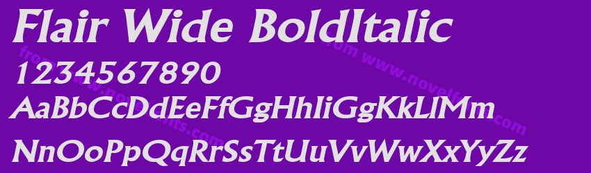 Flair Wide BoldItalicPreview