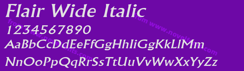 Flair Wide ItalicPreview