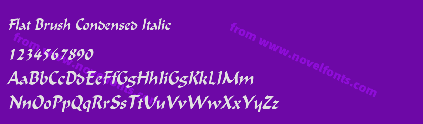 Flat Brush Condensed ItalicPreview