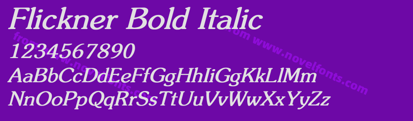 Flickner Bold ItalicPreview