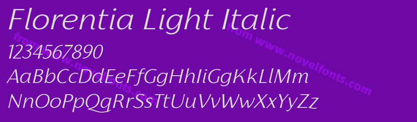 Florentia Light ItalicPreview