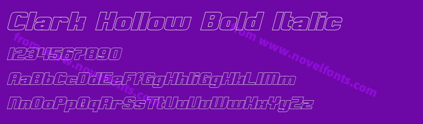 Clark Hollow Bold ItalicPreview