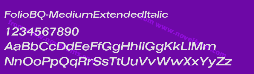 FolioBQ-MediumExtendedItalicPreview
