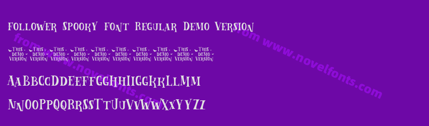 Follower Spooky Font Regular Demo VersionPreview