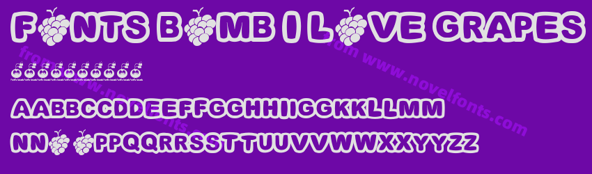 Fonts Bomb I love grapesPreview