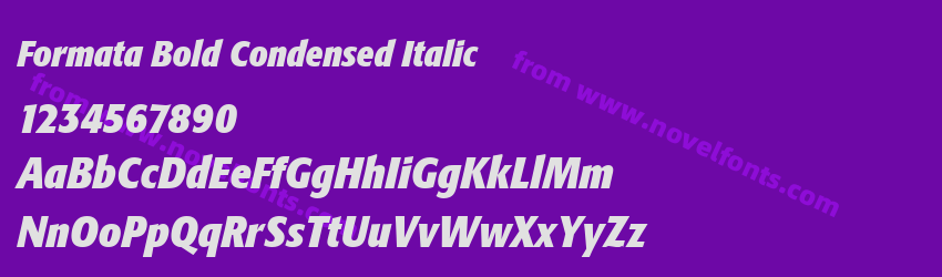 Formata Bold Condensed ItalicPreview