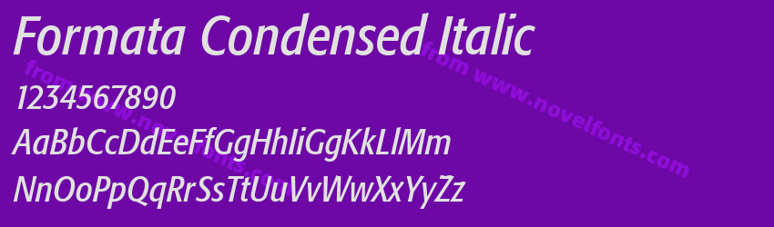 Formata Condensed ItalicPreview