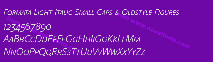 Formata Light Italic Small Caps & Oldstyle FiguresPreview