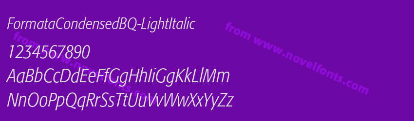 FormataCondensedBQ-LightItalicPreview