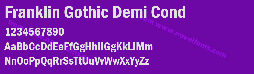 Franklin Gothic Demi CondPreview