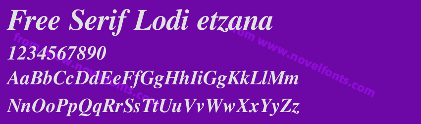 Free Serif Lodi etzanaPreview