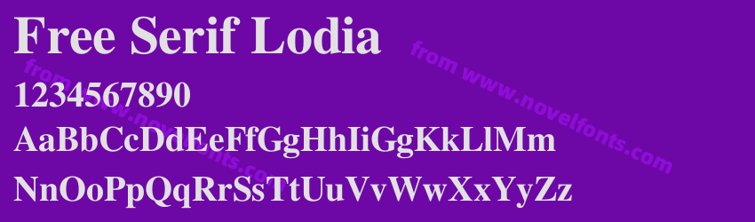 Free Serif LodiaPreview