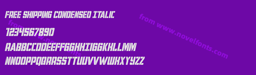 Free Shipping Condensed ItalicPreview