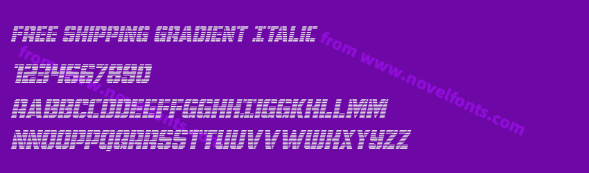 Free Shipping Gradient ItalicPreview