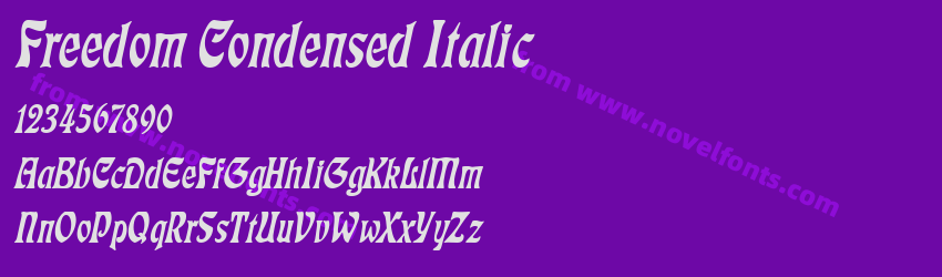 Freedom Condensed ItalicPreview