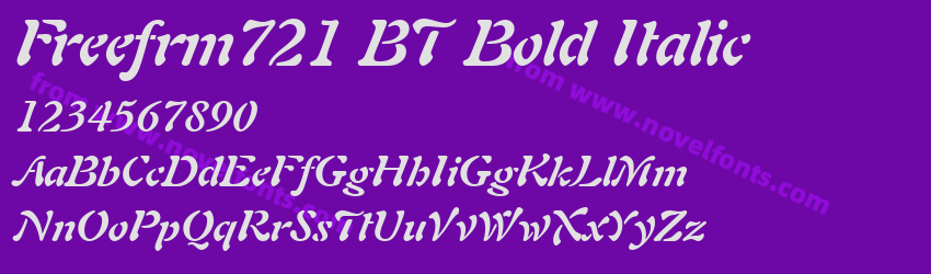 Freefrm721 BT Bold ItalicPreview