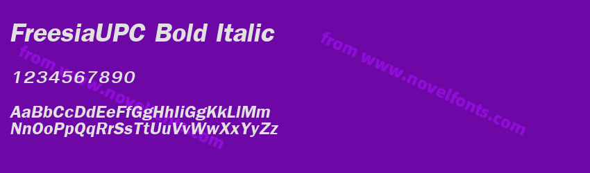 FreesiaUPC Bold ItalicPreview